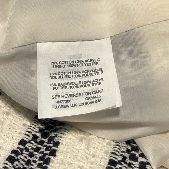 J. Crew Striped Blue and White Sleeveless Cotton blend Dress 8 - Picture 11 of 12